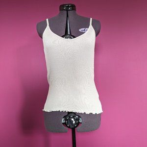 H&M Ribbed Silk-blend Tank Top in Silvery Grey XS BNWT